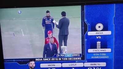 V Kohli before the toss, 5th t20 IND VS ENG (HE LOST THE TOSS)