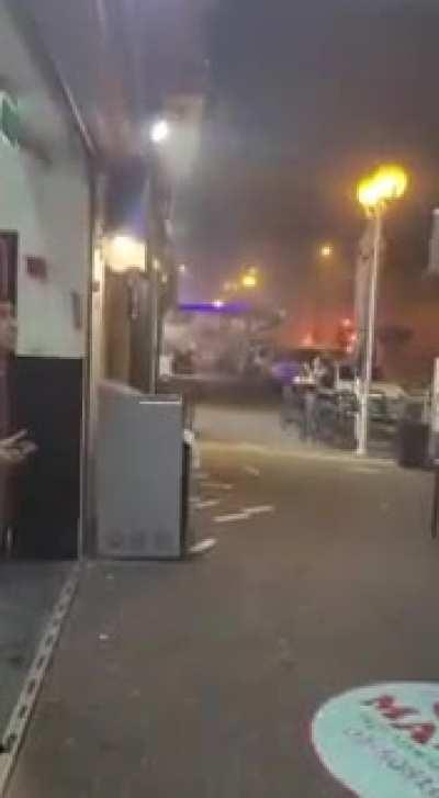 A direct hit on a bus in Isreal from Gaza's yesterday attack on innocent civilians after Israel took down a Hamas HQ in gaza