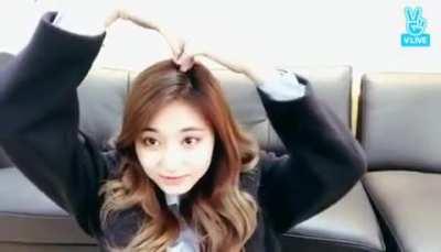 tzuyu giving out hearts