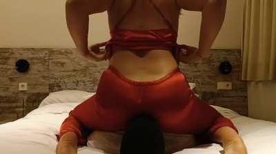 putting my new silk pjs to the test on his face 😈