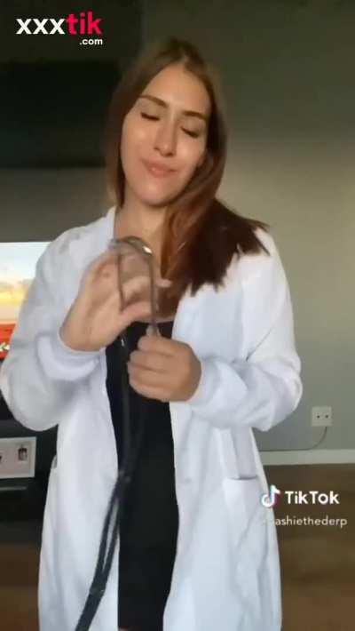 BBC Boobs Brunette Cock Doctor Doggystyle Hardcore Masturbating TikTok Porn GIF