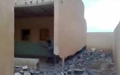 Idiot fighting the wall