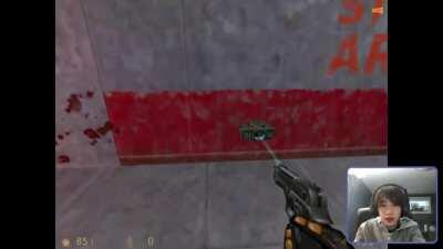 Still not sure if I tripped on a laser or if it was him violating his promise and killing all of us XDDD