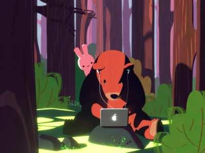 Work from home Bear!