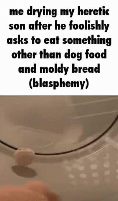 SEND HIM TO THE DRYER