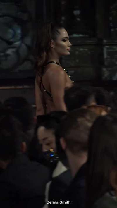 Celina Smith Wearing Only Black Tape (NYFW 2023)