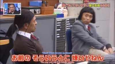 Enthusiastic Teachers Batsu Game - Matsumoto (松本 人志) tries to get Hamada (浜田 雅功) to speak Japanese correctly (subbed by Team Gaki)