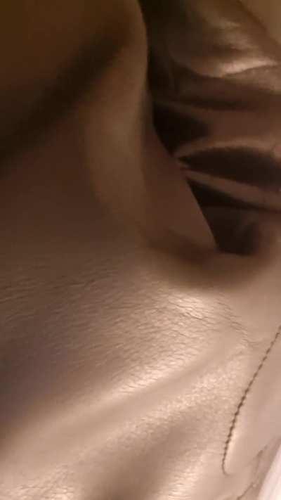 Fart in motorcycle leathers