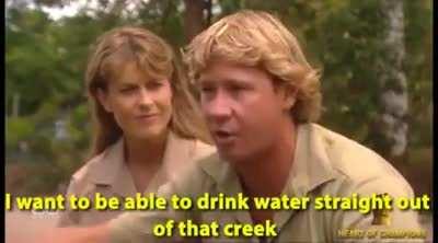 Steve Irwin explains why he likes money