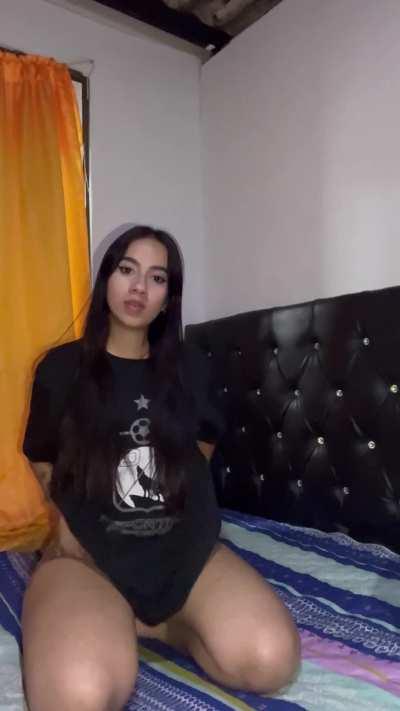 Just put your dick in me fast before my dad comes inside!