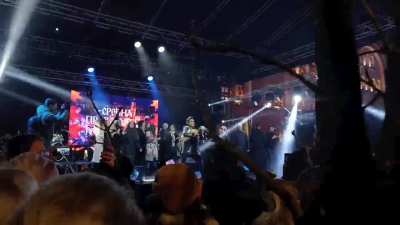 Атмосфера са наступа Слободана Тркуље и Балканополиса пред храмом Христа спаситеља 13.01.2026. у БЛ