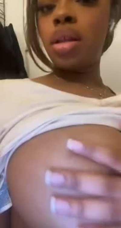 Who can come and suck on my huge nipples?