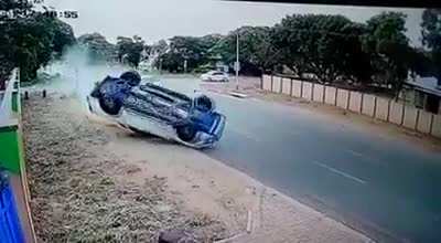 Pickup Rollover, everyone is okay