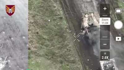 Ukrainian 46th Airmobile Brigade repelled massive Russian mechanized assault near Andriivka. 11 armored vehicles + 3 tanks destroyed. April 2025