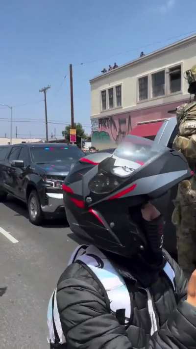 Looks like a damn war zone in LA right now