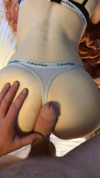 Tempting him to use my ass.