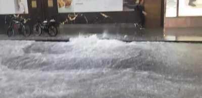 Little Burke St during the flash storm right now