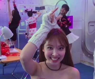 211114 - Nayeon being cute (Ft. Sana)