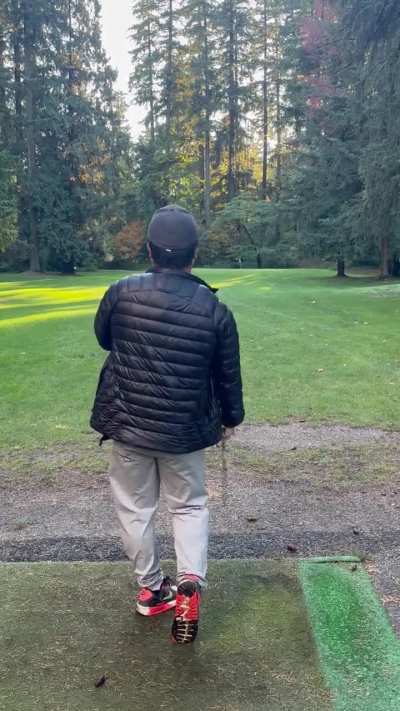 So I learned to play one handed pitch and putt with my kids