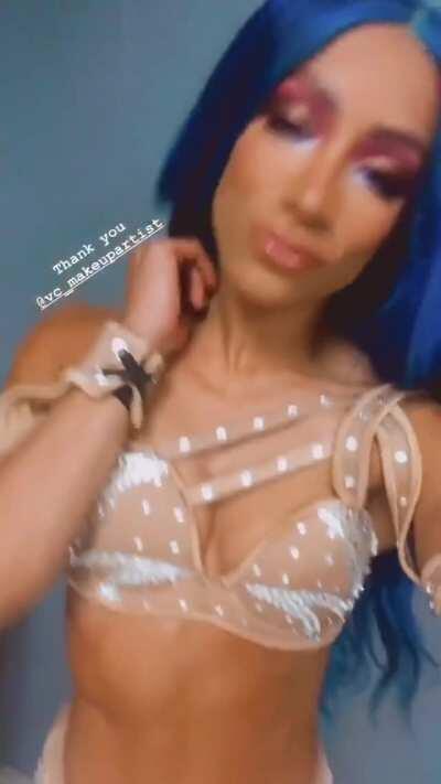 Showing off her body