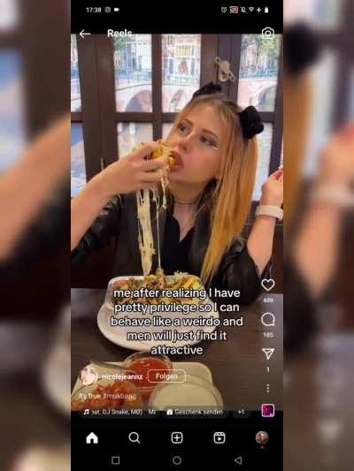 To act extra odd because you're pretty