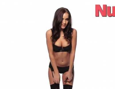 Rosie Jones strips for Christmas (sound in redgifs link). 2012
