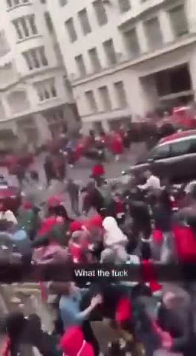 Car runs over Liverpool fans in the parade, WTF!