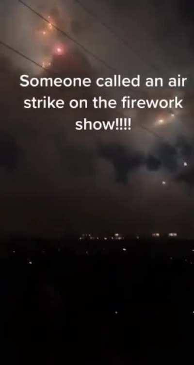 Firework show airstrike