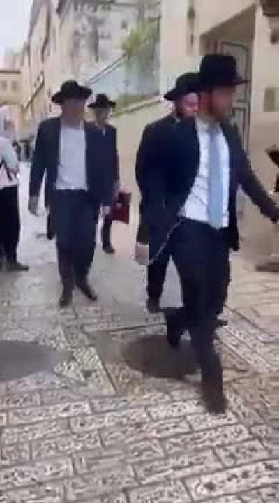 Remember the propagandist who said that Israel is the only country in the MENA who treats Christians well? Here is a video from today of settlers spitting towards Christian nuns at Jerusalem.
