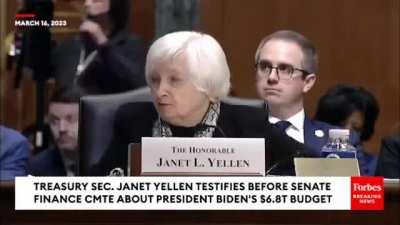 Senator Ron Johnson lays the smackdown on the Keynesian fraud with Yellen the Felon (trademark Simian_Stacker)