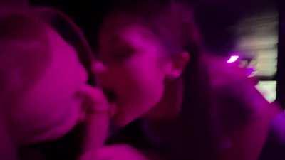 Petite redhead unicorn at UK swingers club