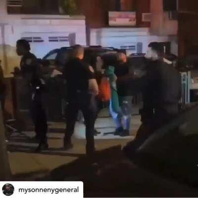 Dominican officer, from the 46th precinct on Ryer Ave in the Bronx, NY, violently beats up a protester. This is no longer about crowd control. It’s a war between the police and the people.