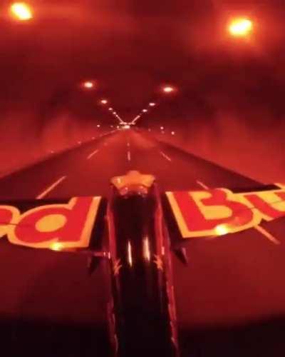 Planes fly through tunnels