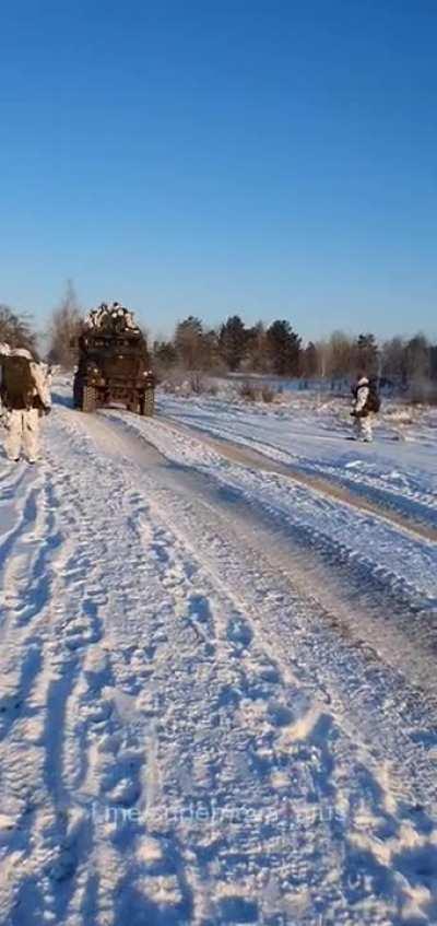 US-made MaxxPro vehicles operated by the State Border Guard Service somewhere in Ukraine
