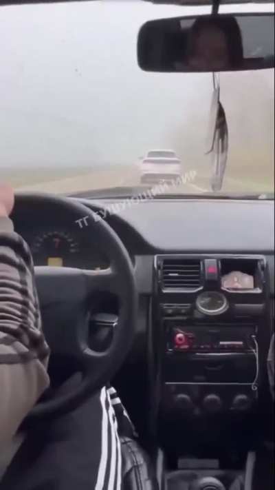 Doing almost 200kph with almost zero visibility