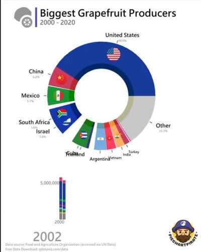 [OC] Biggest Grapefruit Producers in the world