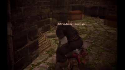 The only appropriate way to enter the warehouse (sound on)