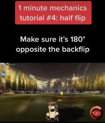 1 minute mechanics tutorial: half flip!