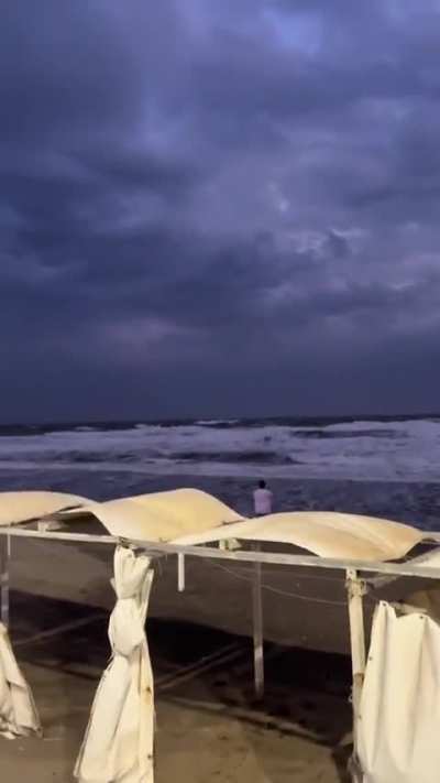 Terrible rayo en la costa Argentina