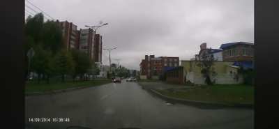 Lada and Škoda crash in Russia 06.08.2016