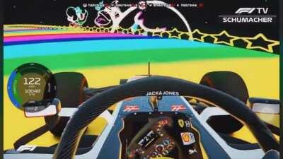 mick schumacher practicing with haas on we race as one circuit