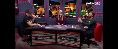 Smooth dealer in the Hellmuth Negreanu match