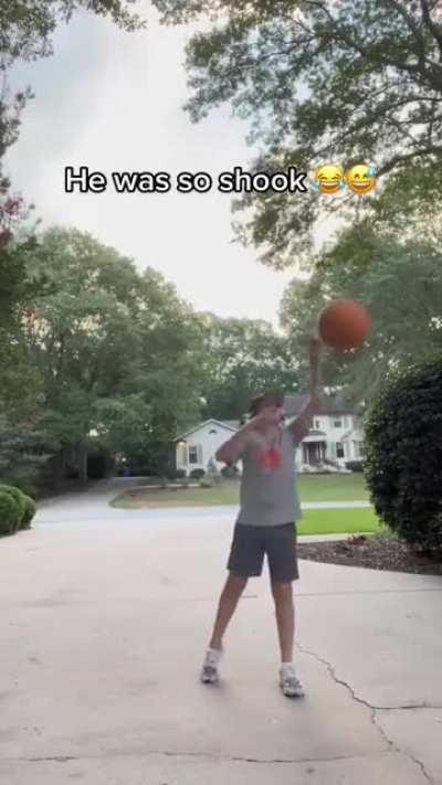 to bounce a basketball (very high)