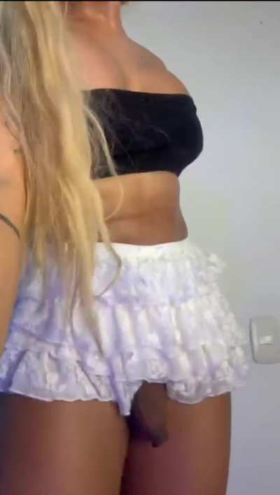 Would you rather drench my hole or make a mess on my tits?