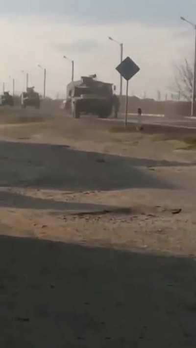 A brave Ukrainian trying to block Russian convoy, memories of Tiananmen Square