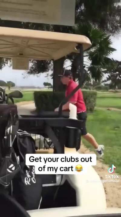 Golfer bites off more than he can chew