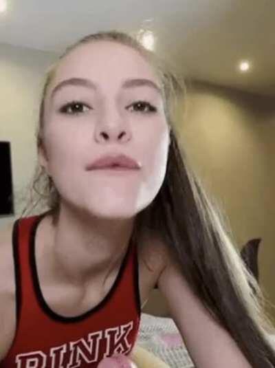 Swallows it proudly!