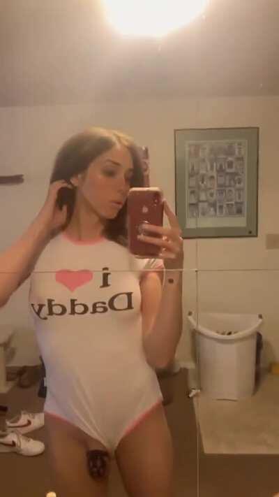 Daddy will keep this locked up until the end of the week, he says he enjoys the fucking much more this way!