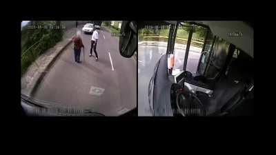 Driver saves woman from mugger