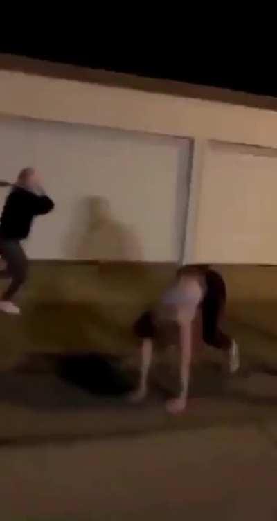 Beat that bih with a bat